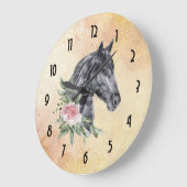 Grande Horloge Ronde Beautiful Horse Head (Angle)