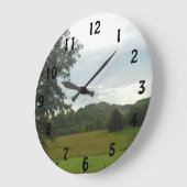 Grande Horloge Ronde Beautiful nature scene clock (Angle)