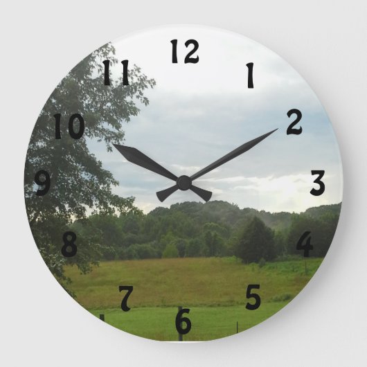 Grande Horloge Ronde Beautiful nature scene clock (Recto)