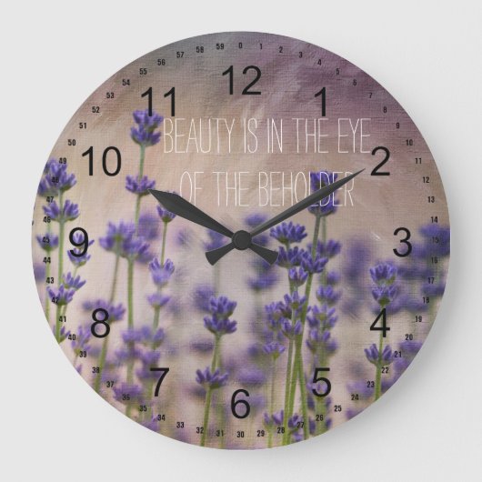 Grande Horloge Ronde Beauty Lavender Flowers (Recto)
