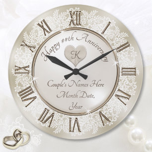 Grande Horloge Ronde Beaux cadeaux de dentelle pour le 13e anniversaire