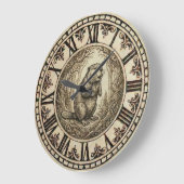 Grande Horloge Ronde Beaver Wall Clock (Angle)