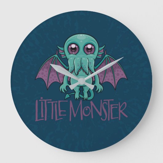 Grande Horloge Ronde Bébé mignon Cthulhu Petit Monstre (Recto)