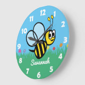 Grande Horloge Ronde Bee Garden Bumblebee (Angle)