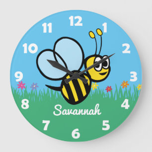 Grande Horloge Ronde Bee Garden Bumblebee
