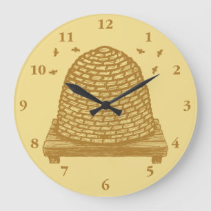 Grande Horloge Ronde Bee Hive Skep