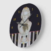 Grande Horloge Ronde Beethoven/Piano Keys Clock by Leslie Harlow (Angle)