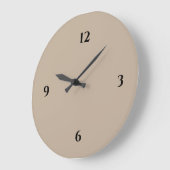 Grande Horloge Ronde Beige & Black Minimum Large Clock (Angle)