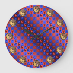Grande Horloge Ronde Bélier & Boeuf de Terre