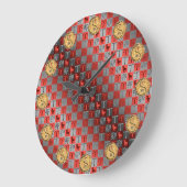 Grande Horloge Ronde Bélier & Lapin de feu (Angle)