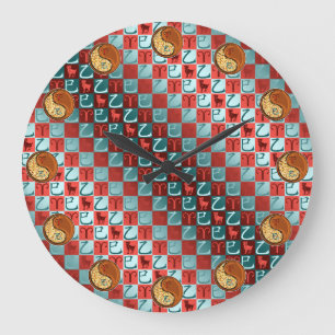 Grande Horloge Ronde Bélier & Serpent de Bois