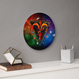 Grande Horloge Ronde Bélier Zodiaque Cadeau Astrologie
