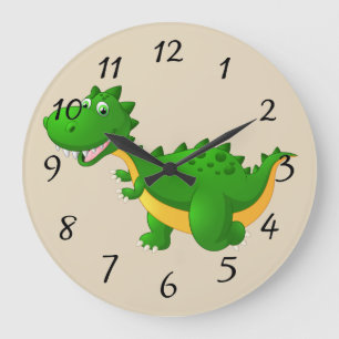 Grande Horloge Ronde Belle caricature Dragon