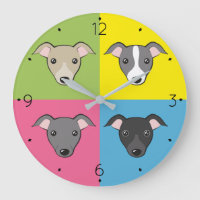 Belle caricature italienne greyhounds pop art colo