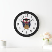 Grande Horloge Ronde Belle Chouette Rustique (Maison)