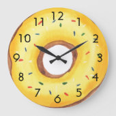Grande Horloge Ronde Belle Donut jaune (Recto)