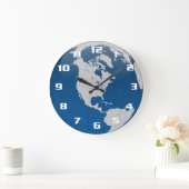 Grande Horloge Ronde Belle et unique Terre et le globe (Maison)