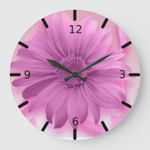 Grande Horloge Ronde Belle Fleur -