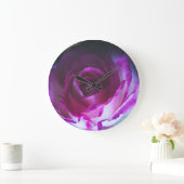 Grande Horloge Ronde Belle fleur rose (Maison)