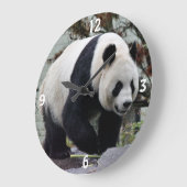 Grande Horloge Ronde Belle Panda Géante Femme (Angle)