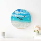 Grande Horloge Ronde Belle plage d'été (Maison)
