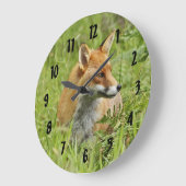 Grande Horloge Ronde Belle Renard Rouge / Vixen (Angle)