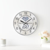 Grande Horloge Ronde Belles montres Diamant 60e Anniversaire de Mariage (Maison)