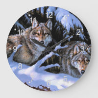 Belles Peintures Deux Loups