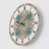 Grande Horloge Ronde Ben Yusuf Madrasa Motif géométrique 006 (Angle)