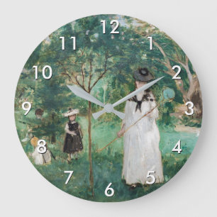 Grande Horloge Ronde Berthe Morisot - La chasse aux papillons