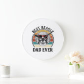 Grande Horloge Ronde Best Beagle Dad Ever Vintage Beagle Shirt Design_1 (Maison)