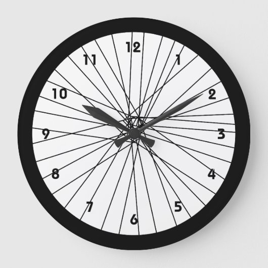 Grande Horloge Ronde Bicycle wheel clock with numbers (Recto)