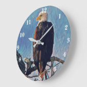 Grande Horloge Ronde Bientôt Eagle Clock (Angle)
