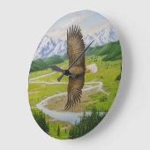 Grande Horloge Ronde Bientôt Eagle Wall Clock (Angle)