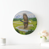 Grande Horloge Ronde Bientôt Eagle Wall Clock (Maison)