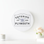 Grande Horloge Ronde Bienvenue à Plymouth MA (Maison)