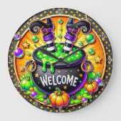 Grande Horloge Ronde Bienvenue de sorcières (Recto)