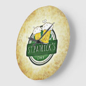 Grande Horloge Ronde Bières du jour Saint Patrick (Angle)