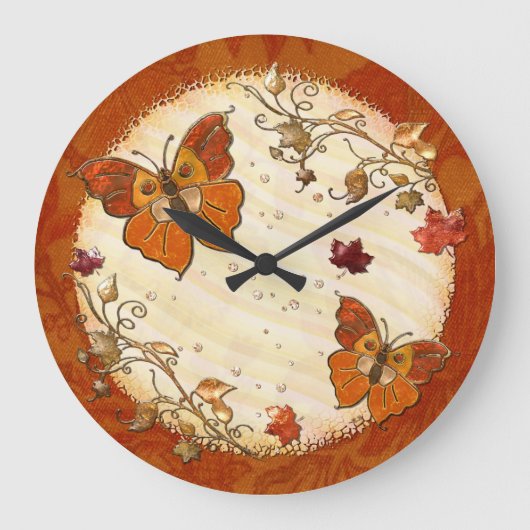 Grande Horloge Ronde Bijoux d'automne (Recto)