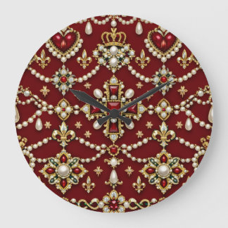 Grande Horloge Ronde Bijoux Magiques Inspirés de Marie Reine d'Écosse