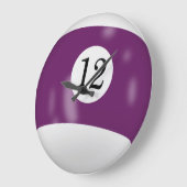 Grande Horloge Ronde Billard Numéro 12 (Angle)