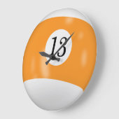 Grande Horloge Ronde Billard Numéro 13 (Angle)