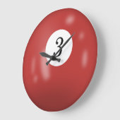 Grande Horloge Ronde Billard Numéro 3 (Angle)