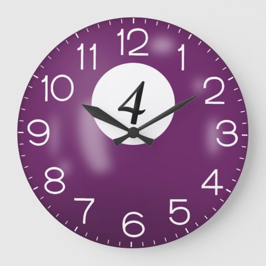 Grande Horloge Ronde Billard violet #4 Ball (Recto)