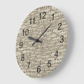 Grande Horloge Ronde Binary Trendy Funky Nerd Nerdy Geek Retro (Angle)