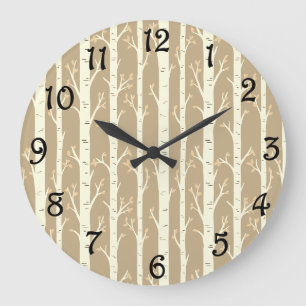 Grande Horloge Ronde Birch Trees
