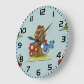 Grande Horloge Ronde Bird Blue Bird (Angle)