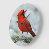 Grande Horloge Ronde BIRD red_iphone (Angle)