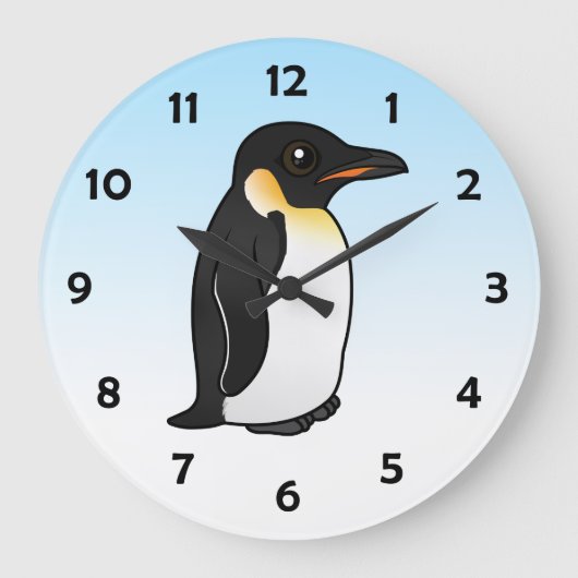 Grande Horloge Ronde Birdorable Empereur Penguin (Recto)