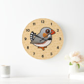 Grande Horloge Ronde Birdorable Zebra Finch (Maison)